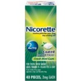 Nicorette Coated Gum 2mg, 40 pieces (Fresh Mint)