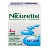 Nicorette- 4mg Original Gum, 200 pieces
