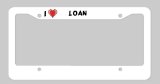 Custom License Plate with I Love Loan