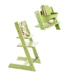 SALE Stokke Tripp Trapp Trend Highchair In Green With Baby Set