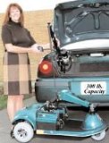Wheelchair Lift - Mobility Scooter Lift and Electric Wheel Chair Lift with 300 lb capacity and Easy-Glide finger tip arm rotation, effortlessly loads the scooter or chair into the trunk or truck bed. Use this motorized chair lift in cars, trucks, SUV's and vans. This wheelchair lift has a 3-way boom adjustment, length adjustment from 30