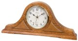 River City Clocks Radio-controlled Tambour Mantel Clock with Oak Finish - 9 Inches Tall - Model # 801-393O