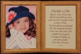 5x7 Hinged Daddy's Girl Poem Oak Picture Photo Frame ~ A Wonderful Gift Idea for a New Father, Father's Day, Valentines Day, Birthday or Christmas Gift