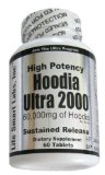 Hoodia Ultra 2000 Time Release HIGH POTENCY Weight loss pills Appetite Suppressant 100% pure Hoodia Gordinii diet pills 60,000 mg of Hoodia per bottle