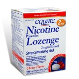 Equate - Nicotine Lozenge 2 mg, Stop Smoking Aid, Cherry Flavor, 108 Lozenges