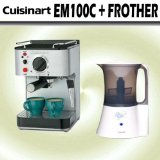 Cuisinart EM-100 Stainless Steel Espresso Maker + FALW FROTHING MACHINE