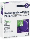 Nicotine Transdermal System Patch, Stop Smoking Aid, 7 mg, Step 3, 14 patches