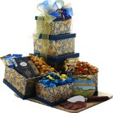 The Crowd Pleaser Gourmet Food Gift Tower - A Great Gift Basket Idea for Fathers Day!