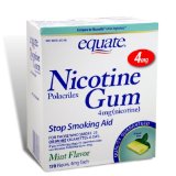 Equate - Nicotine Gum Polacrilex - Stop Smoking Aid, Mint Flavor 4 mg, 170 Pieces