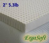 Natural Latex Foam Mattress Pad Topper - 2-inch Medium-Firm 5.3 lbs. latex foam, Full