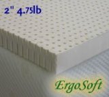 2 Inch ErgoSoft Natural Latex Foam Mattress Pad Topper, Queen