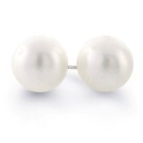 Bling Jewelry White South Sea Shell Pearl Stud Earrings 8mm 10mm 12mm