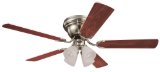 Westinghouse 7861600 Contempra IV Four-Light 52-Inch Five-Blade Ceiling Fan, Brushed Nickel with Frosted Ribbed Globes