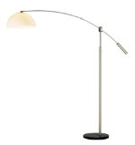 Adesso Outreach Arc Lamp, Satin Steel