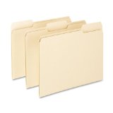 Pendaflex Essentials File Folders, 1/3 Cut, Top Tab, Letter, Manila, 100 Per Box, (752 1/3)