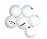 Stiga 3-Star White Table Tennis Balls, 6-Pack