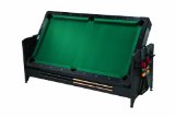 Fat Cat Pockey 7ft Black 3-in-1 Air Hockey, Billiards, and Table Tennis Table