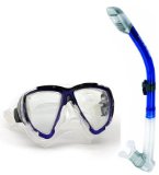 Cressi Big Eyes Snorkeling Dive Mask with 100% Dry Snorkel Set, (FREE SHIPPING)