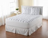 Magic Loft Queen Size 200 Thread-Count Down Alternative Mattress Pad, White