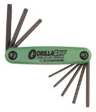 Bondhus 12632 GorillaGrip, Set of 8 Star Fold-up Keys, sizes T6-T25