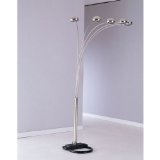 Beautiful 5 Arc Satin Nickel Finish Floor Lamp Nice Valentine's Day Gift
