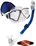 Cressi Panoramic Wide View Mask Dry Snorkel Set