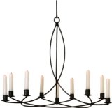 HomArt Odeon Wrought Iron Taper Candle Chandelier