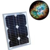 HQRP 12W (Size of 10 Watt / 10W) Mono-crystalline Solar Panel 12 Watt 12 Volt in Anodized Aluminum Frame plus HQRP Coaster