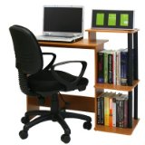 Furinno 99797LC/BK Home Laptop Notebook Computer Desk Table, Light Cherry and Black