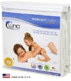 Queen Size Luna Premium Hypoallergenic 100% Waterproof Mattress Protector - 10 Year Warranty - Made In The USA