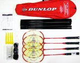 Dunlop Play Smash 4 Player Badminton Set