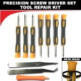 (10 Items Combo) Tool Repair Kit Precision Screw Driver Set Torx + Flat Head + Safe Plying Prying Pry Tool for Motorola Verizon Sprint Att Cingular Razr Razorand More