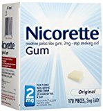 Nicorette Gum, Original, 2 mg, 170 Count Box