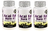 ACAI Fat Burn #3 all Pure Diet Pill with Green Tea, Grapefruit, Apple Cider, and more for Weight Loss and fat burning