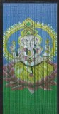 Magic Passage ~ Ganesh Bamboo Door Curtain ~ Hand Painted ~ 36 x 79 Inches