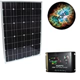 HQRP KIT (50 Watt Solar Panel 50W Power 12V Monocrystalline 12 Volt, Solar 10A Charge Power Controller / Regulator 12V / 24V 10 Amp) + HQRP Coaster