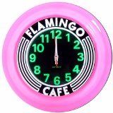 Flamingo Cafe Art Deco Clock