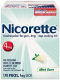 Nicorette Gum 4mg, Mint, 170-Count Package