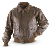 Vintage Cowhide Bomber Jacket Brown