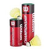 Wilson Plastic Badminton Shuttlecocks Pack of 6 (Red/Blue)