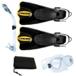 Cressi Snorkeling Scuba Dive Mask Fins Dry Snorkel Gear Set